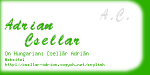 adrian csellar business card